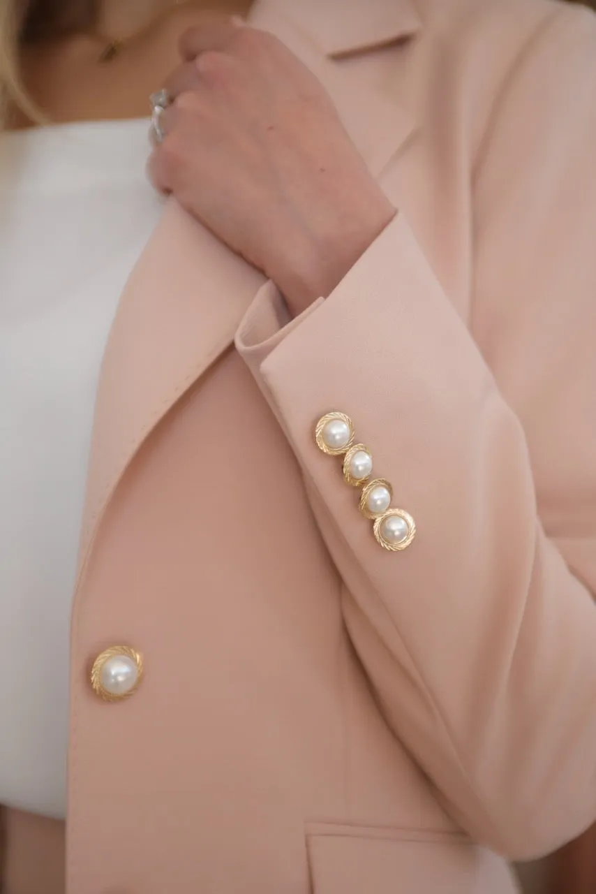 Jolie Blush Pink Feminine Cut Premium Suit Coat