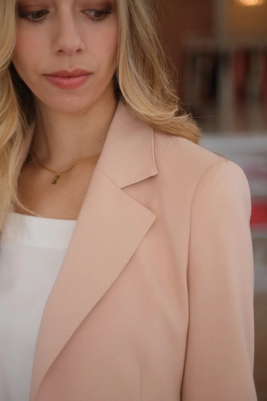 Jolie Blush Pink Feminine Cut Premium Suit Coat