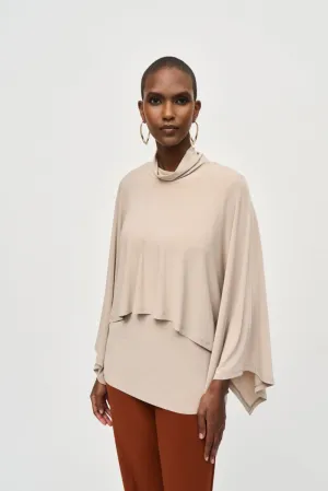 Joseph Ribkoff Layered Style 3/4 Kimono Sleeve Turtle Neck Tunic Top 243020
