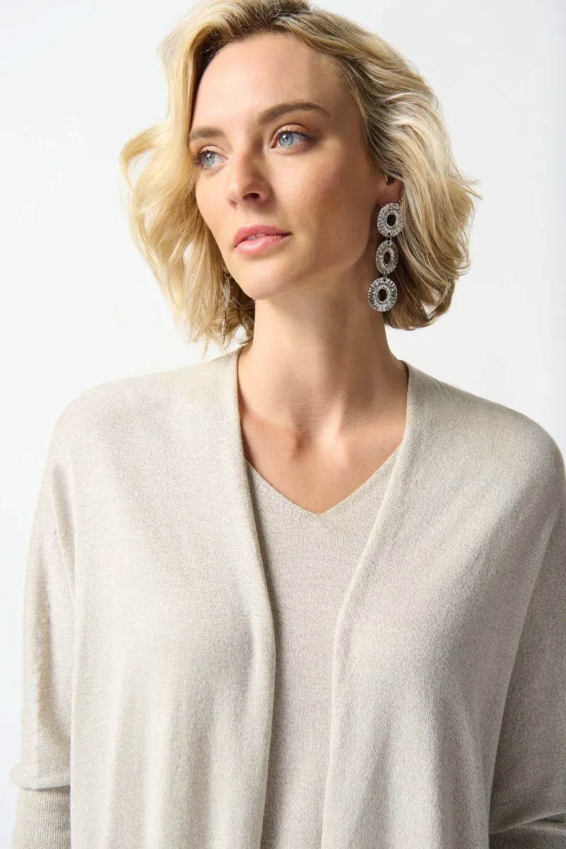 Joseph Ribkoff Sand 3/4 Dolman Sleeve Knitted 2-Piece Top 242927