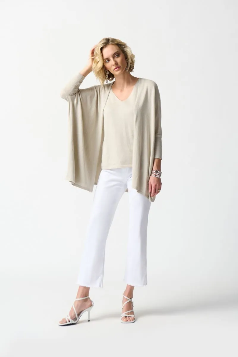 Joseph Ribkoff Sand 3/4 Dolman Sleeve Knitted 2-Piece Top 242927