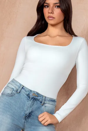 Josephine White Slinky Bodysuit