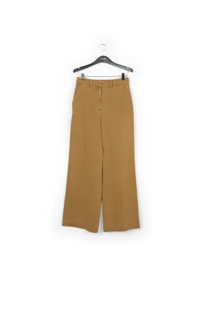 Khaki straight-leg pants