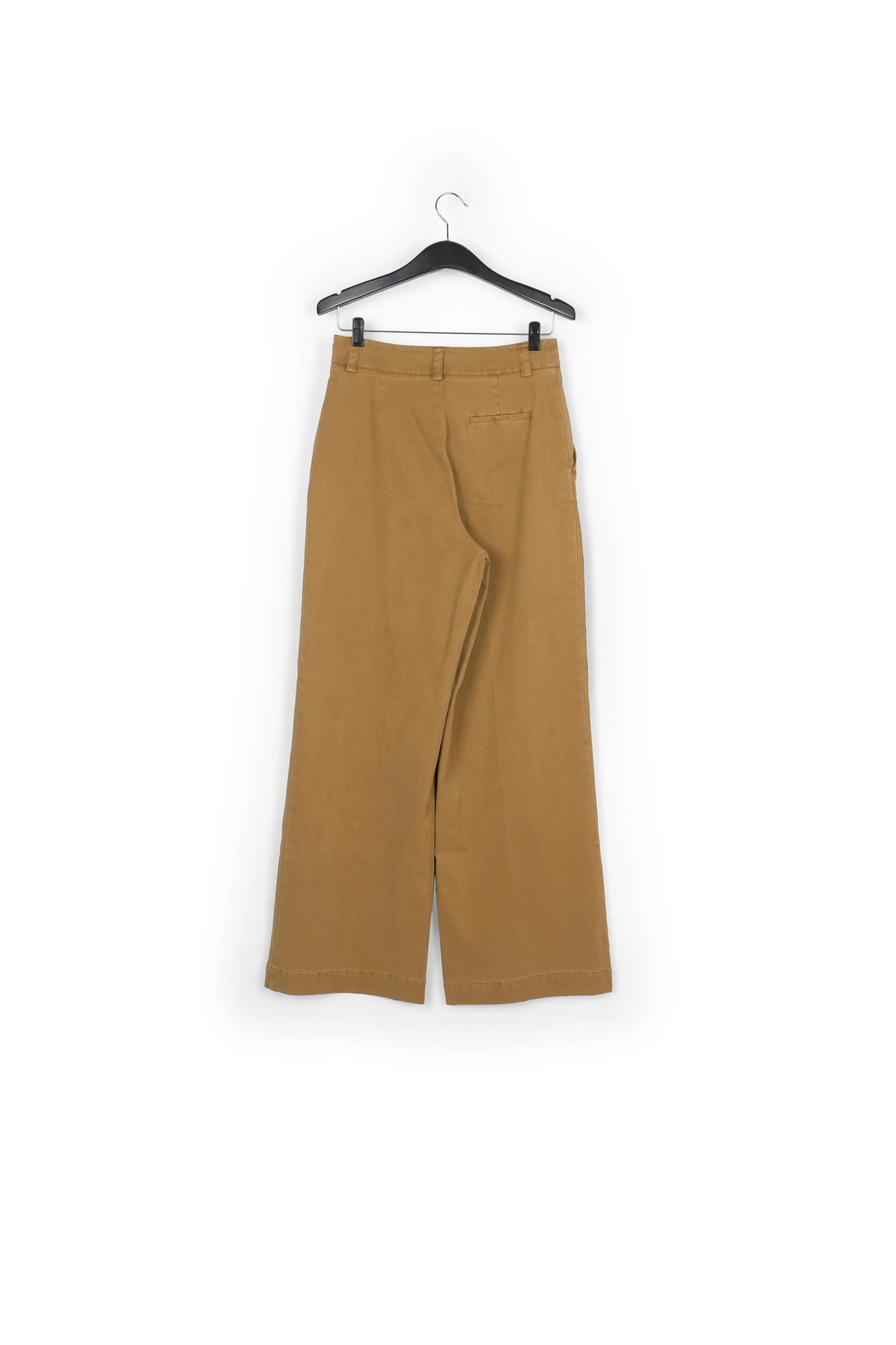 Khaki straight-leg pants