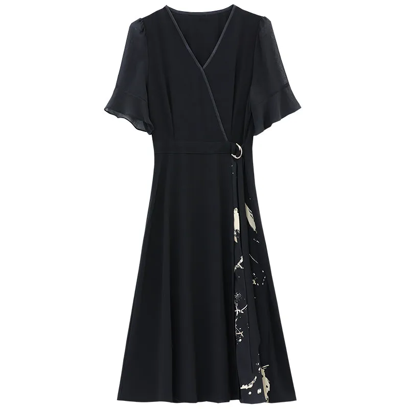 Knee-length Chiffon Summer Frock Perfect for Warm Days