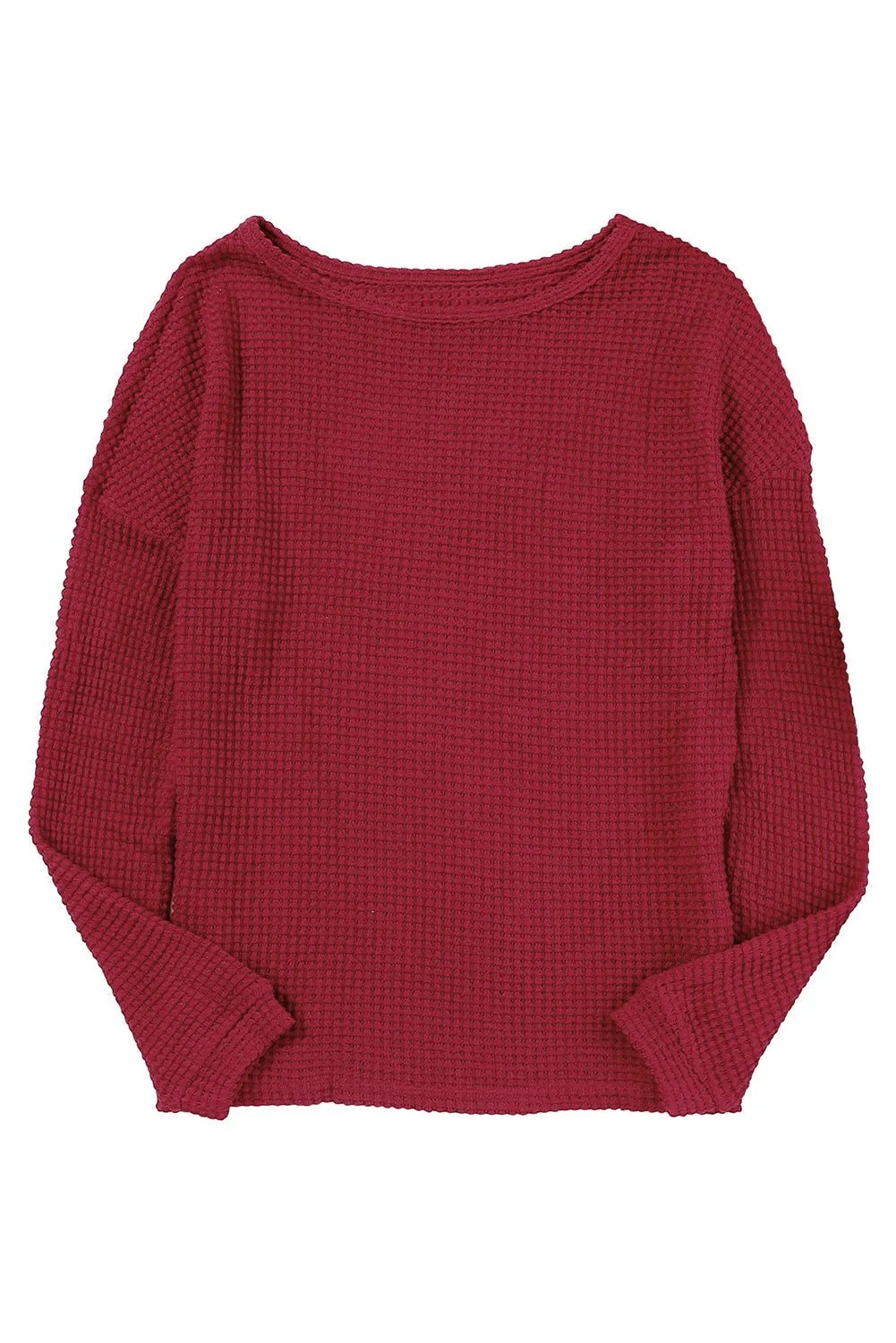 Knit Drop Shoulder Long Sleeve Top