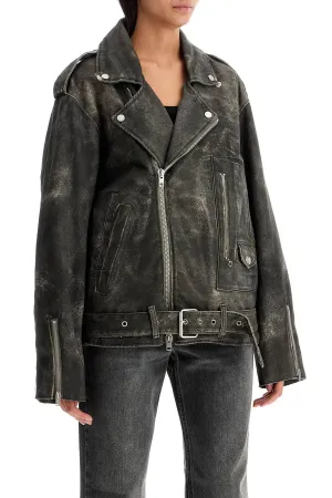 lee's faux leather biker jacket with