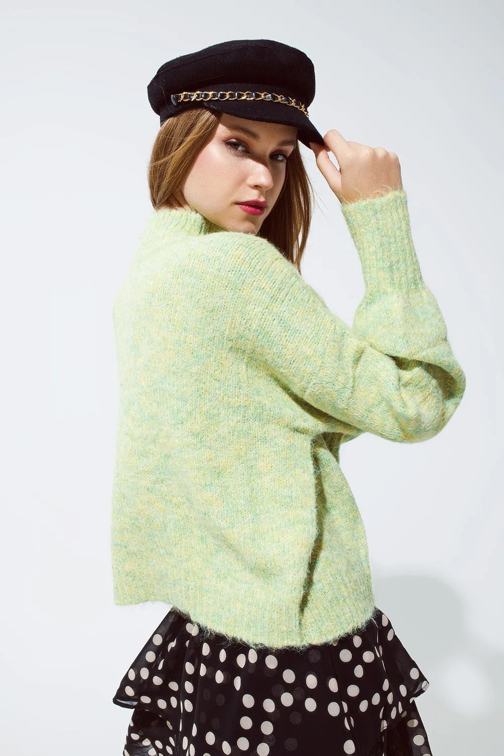 light Green Soft Knit sweater