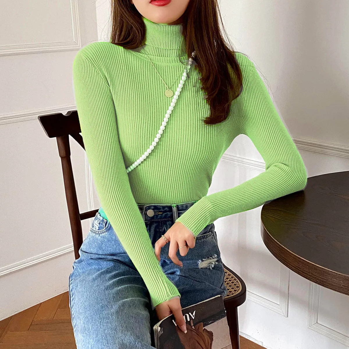Lime Green High Neck Top