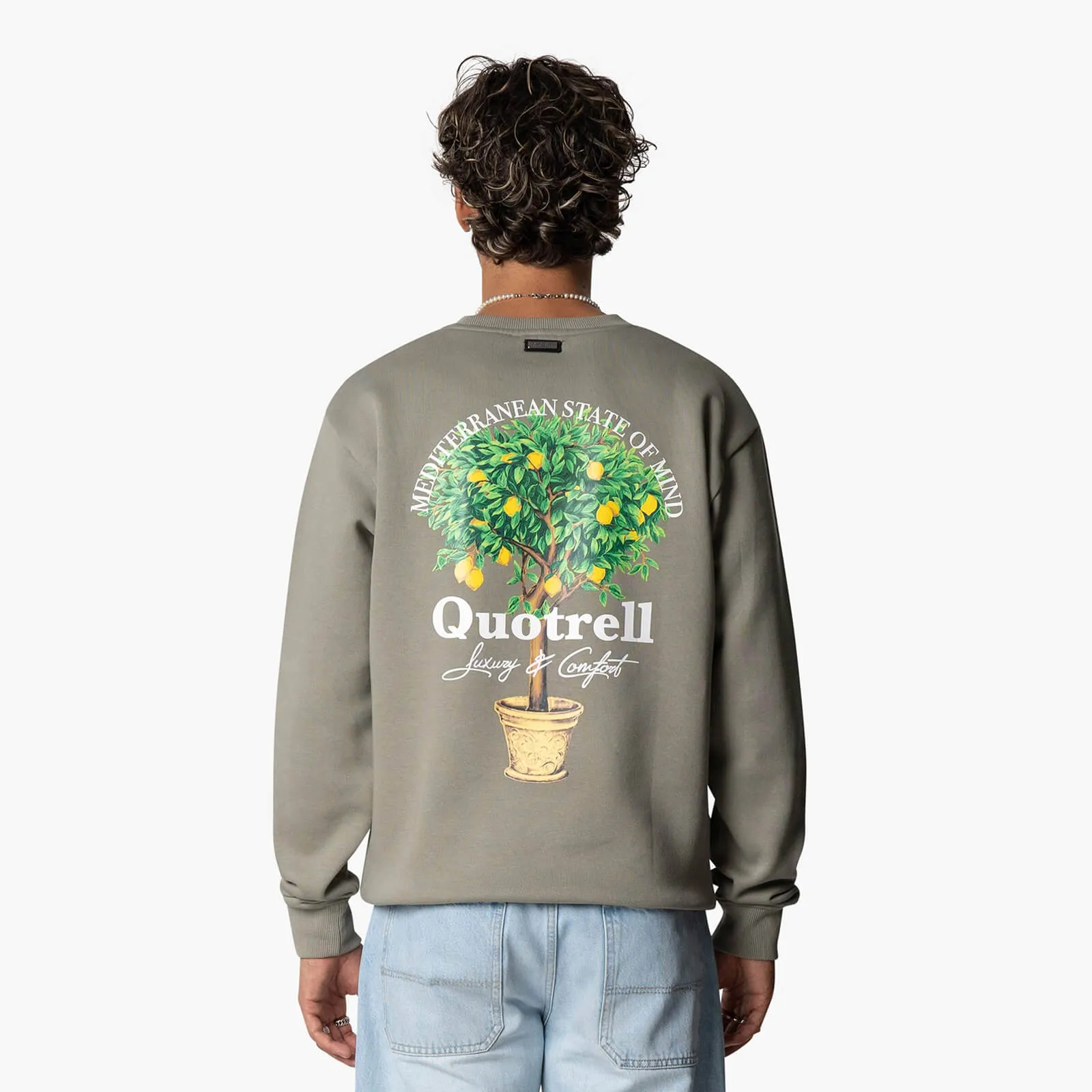 LIMONE CREWNECK | FADED OLIVE/WHITE