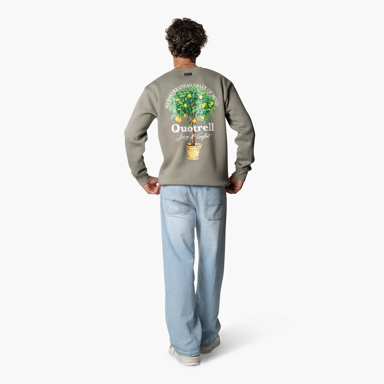 LIMONE CREWNECK | FADED OLIVE/WHITE