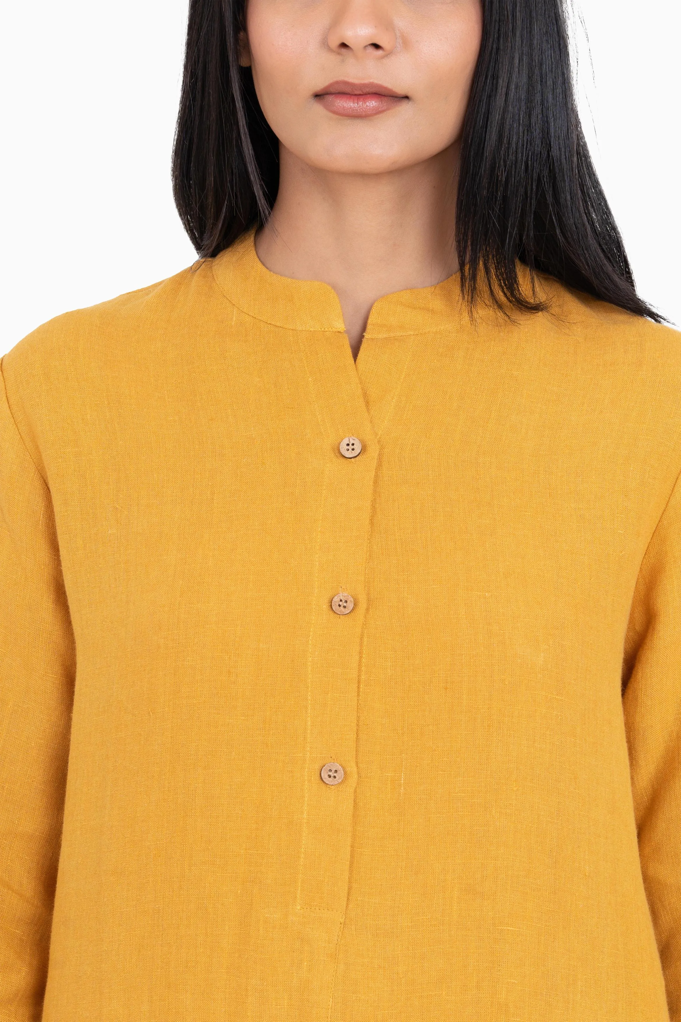 Linen Idris Shirt Dress-Sage Green