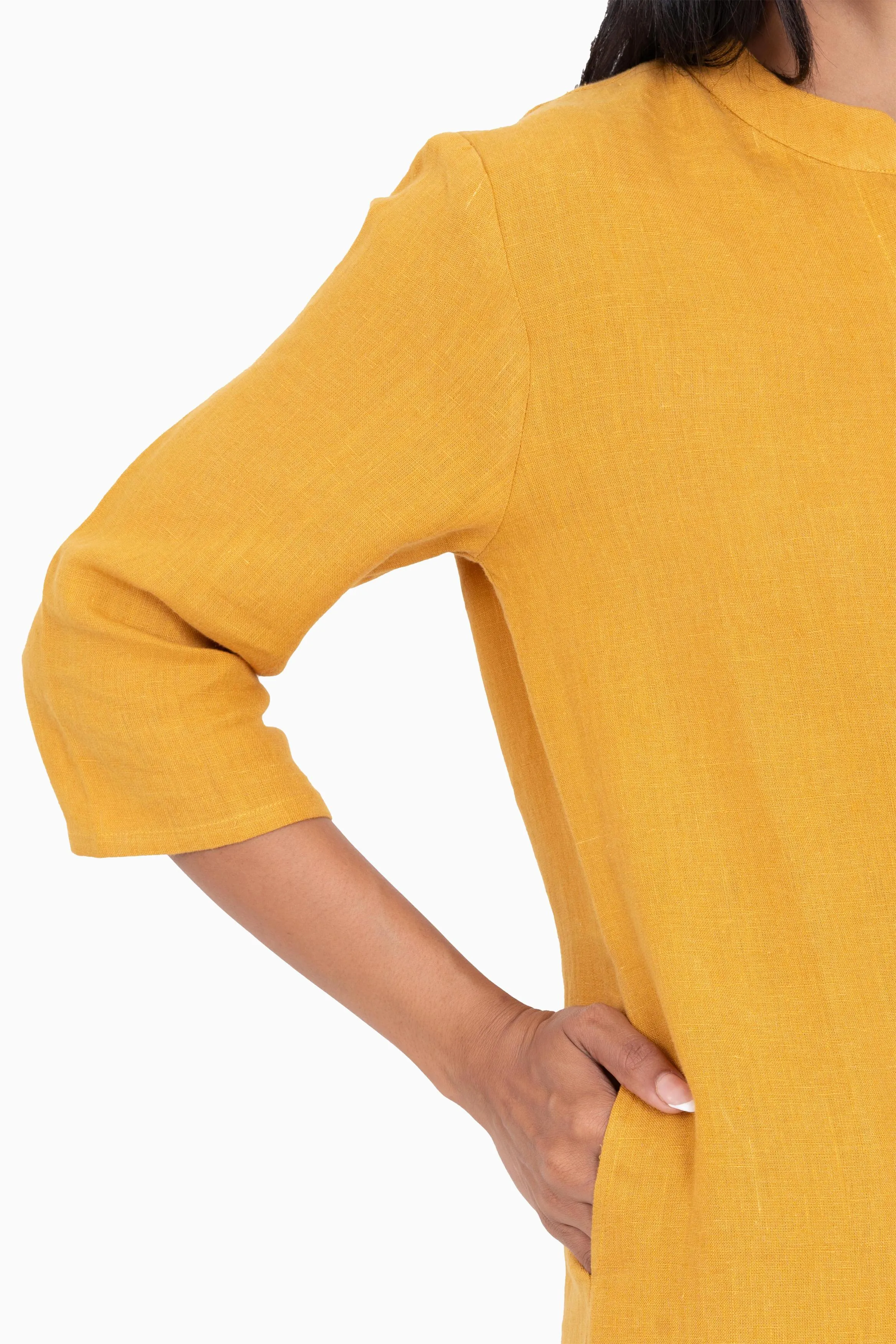 Linen Idris Shirt Dress-Sage Green