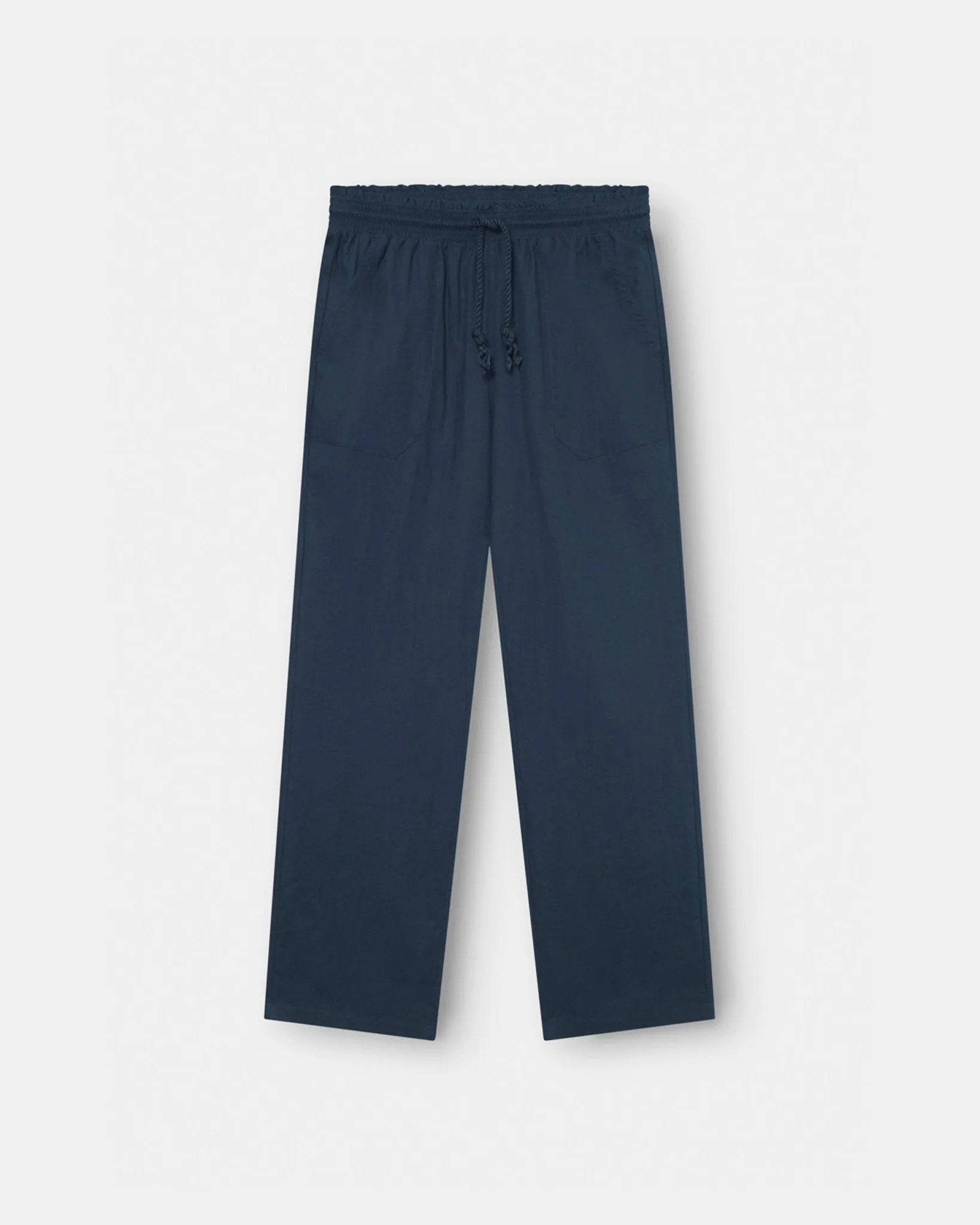 Linen Pants Low-Waisted Navy