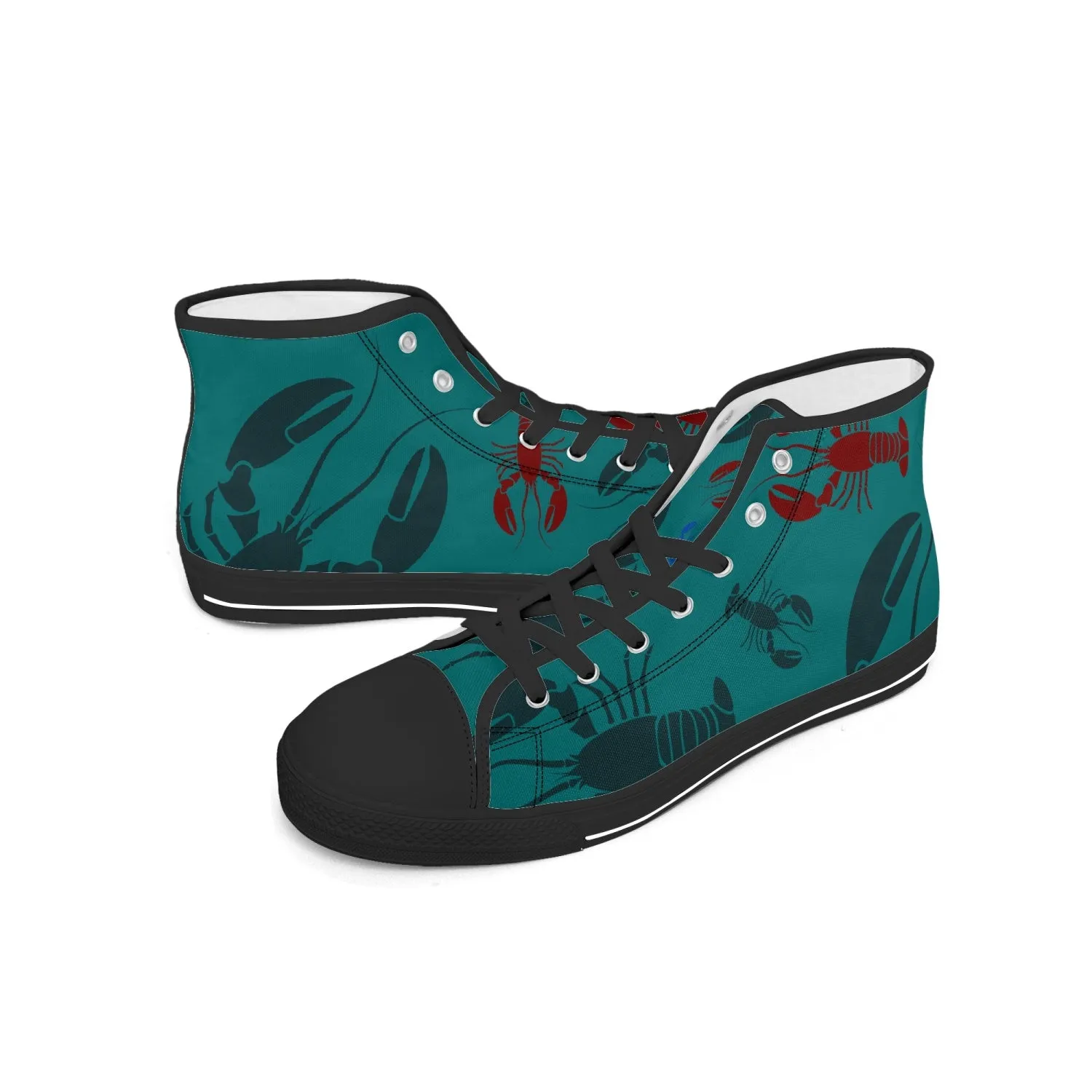 Lobster Print Canvas High-Tops