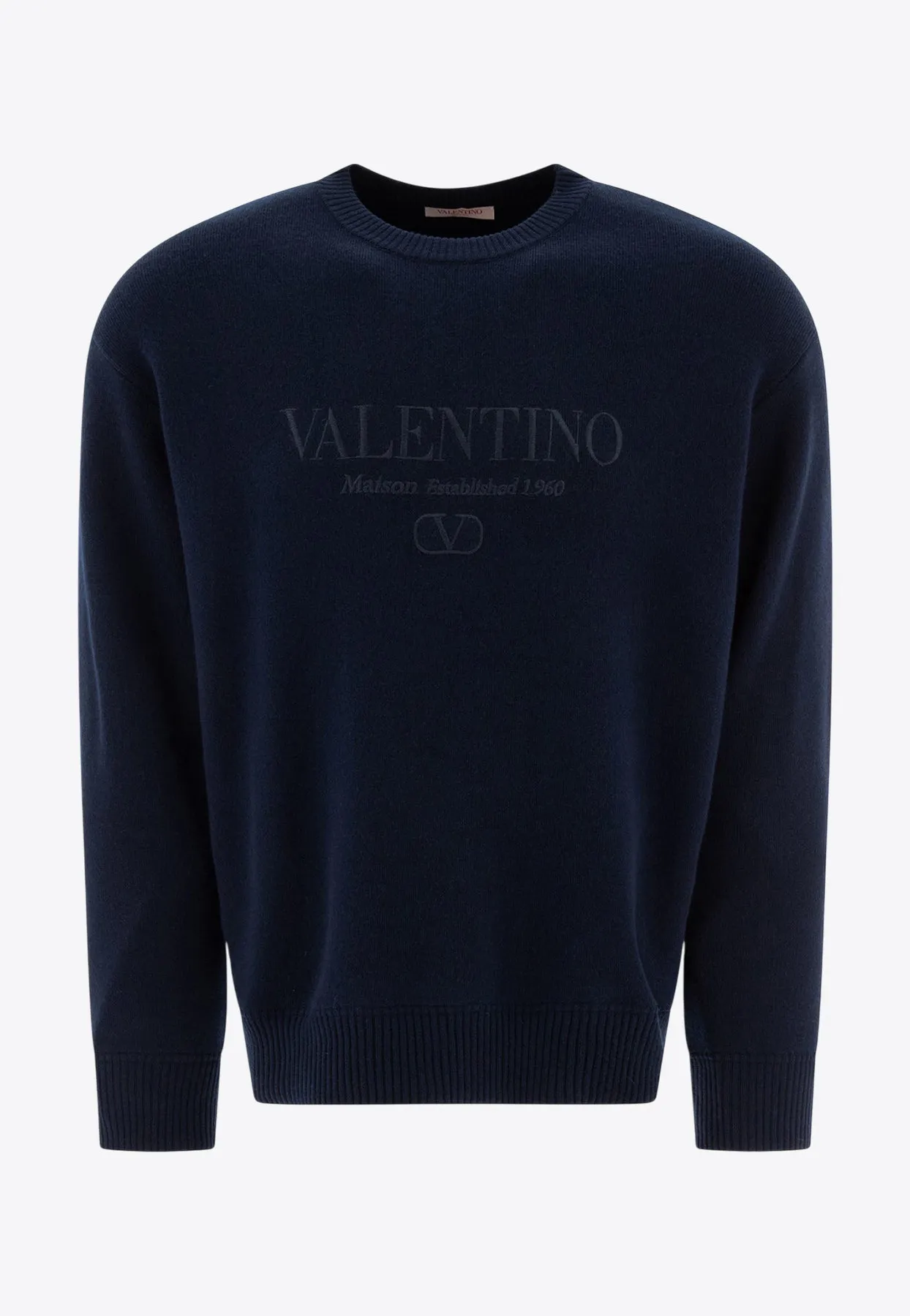Logo-Embroidered Wool Sweater