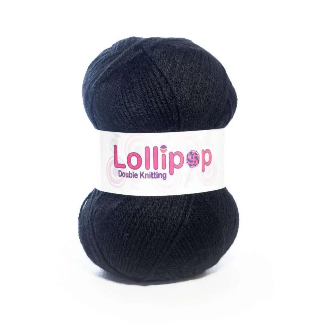 Lollipop Dbl Knit Black #17