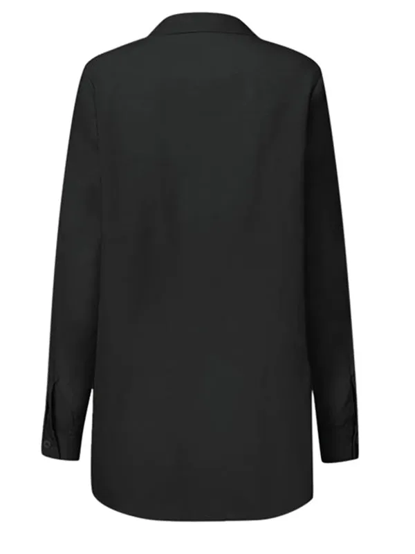 Long Sleeve Bandage Clothes Elegant Lady Tops