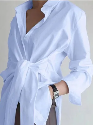 Long Sleeve Bandage Clothes Elegant Lady Tops