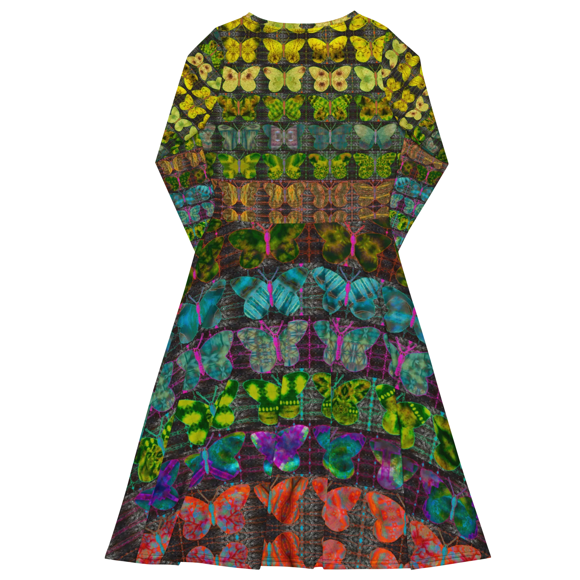 Long Sleeve Midi Dress (Her/Muliebris)(Butterfly Glade Tree Link Pride Stripes) RJSTHS2022 RJS