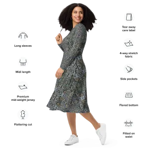 Long Sleeve Midi Dress (Her/Muliebris)(Grail Night Hoard Virtus 8.8) RJSTHS2022 RJS