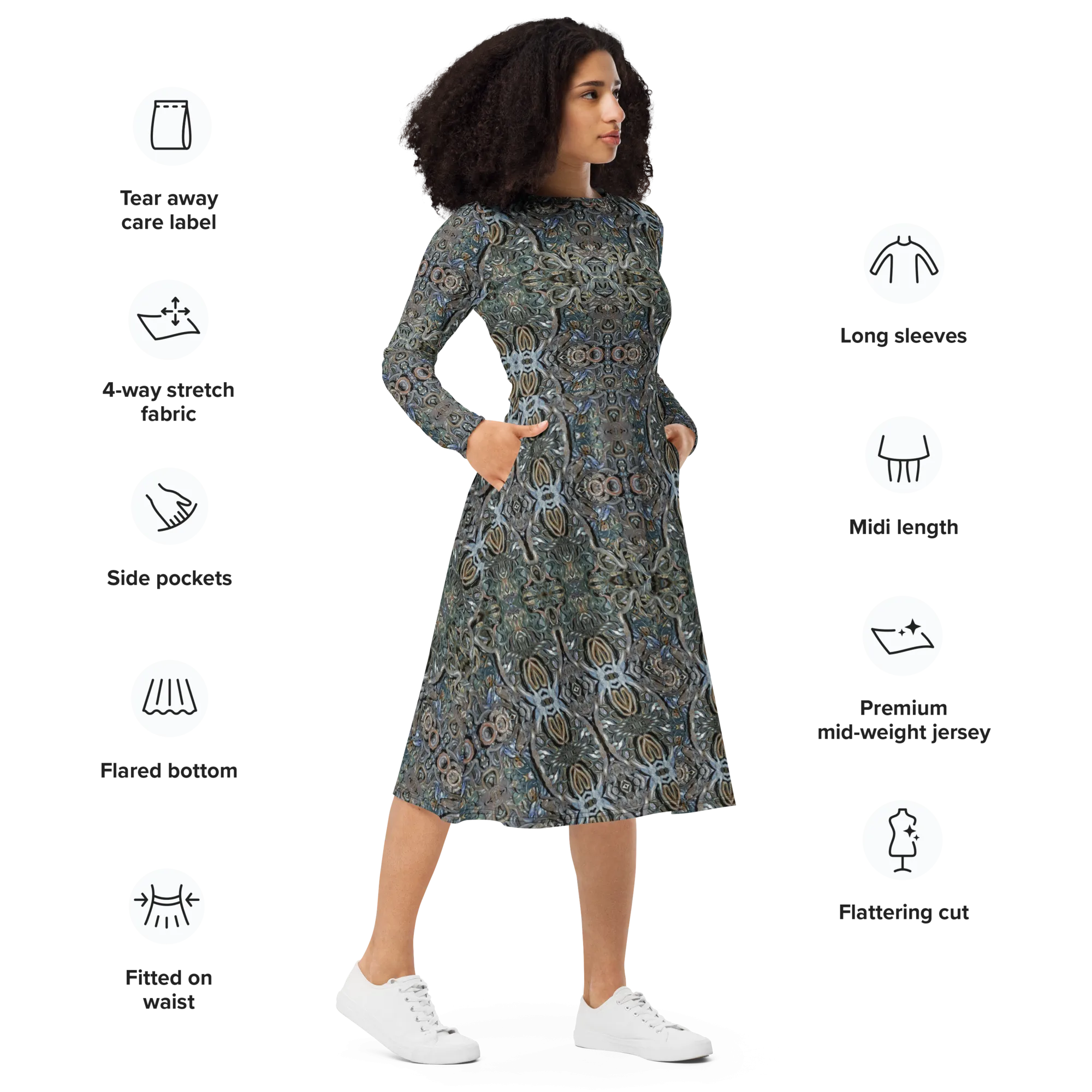 Long Sleeve Midi Dress (Her/Muliebris)(Grail Night Hoard Virtus 8.8) RJSTHS2022 RJS