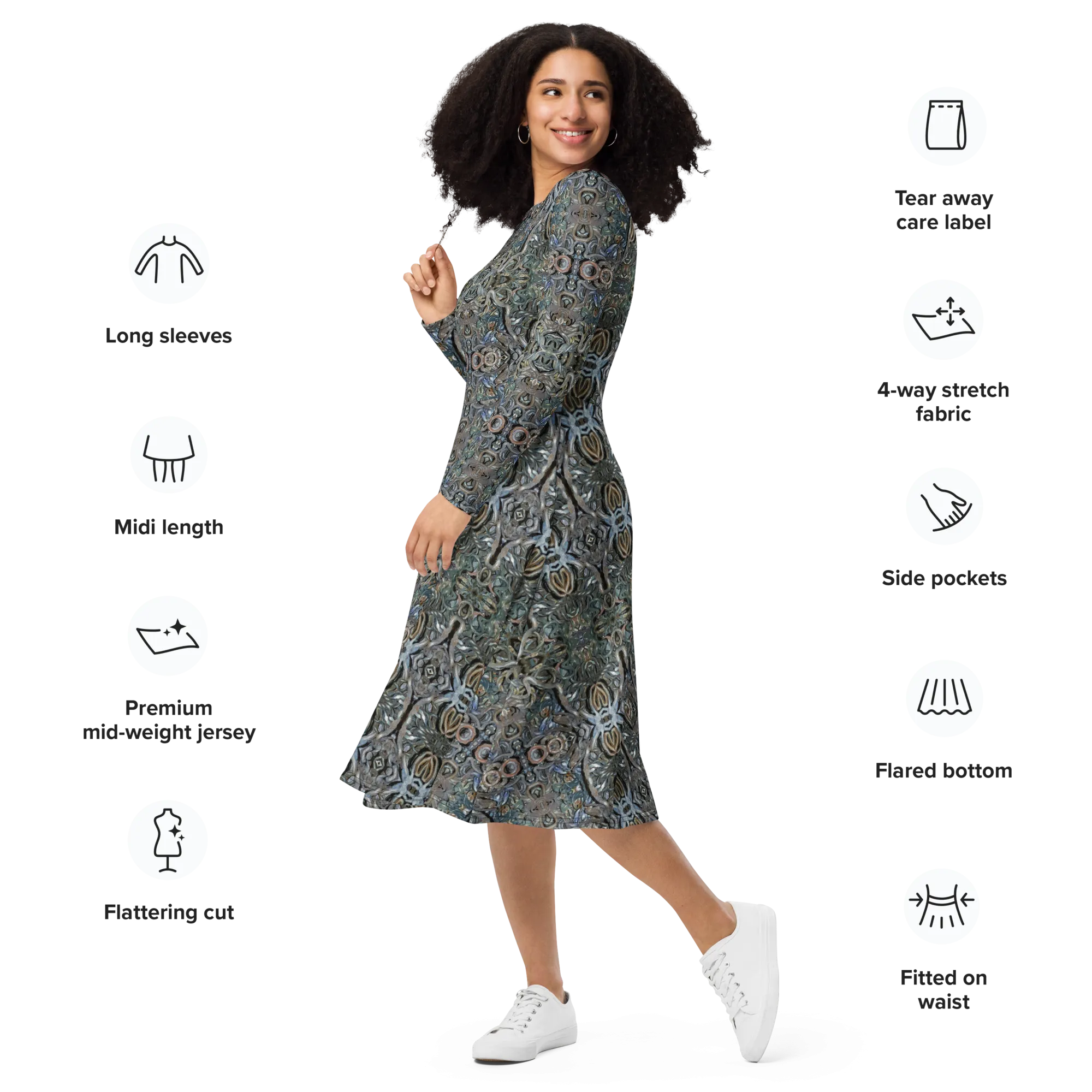 Long Sleeve Midi Dress (Her/Muliebris)(Grail Night Hoard Virtus 8.8) RJSTHS2022 RJS
