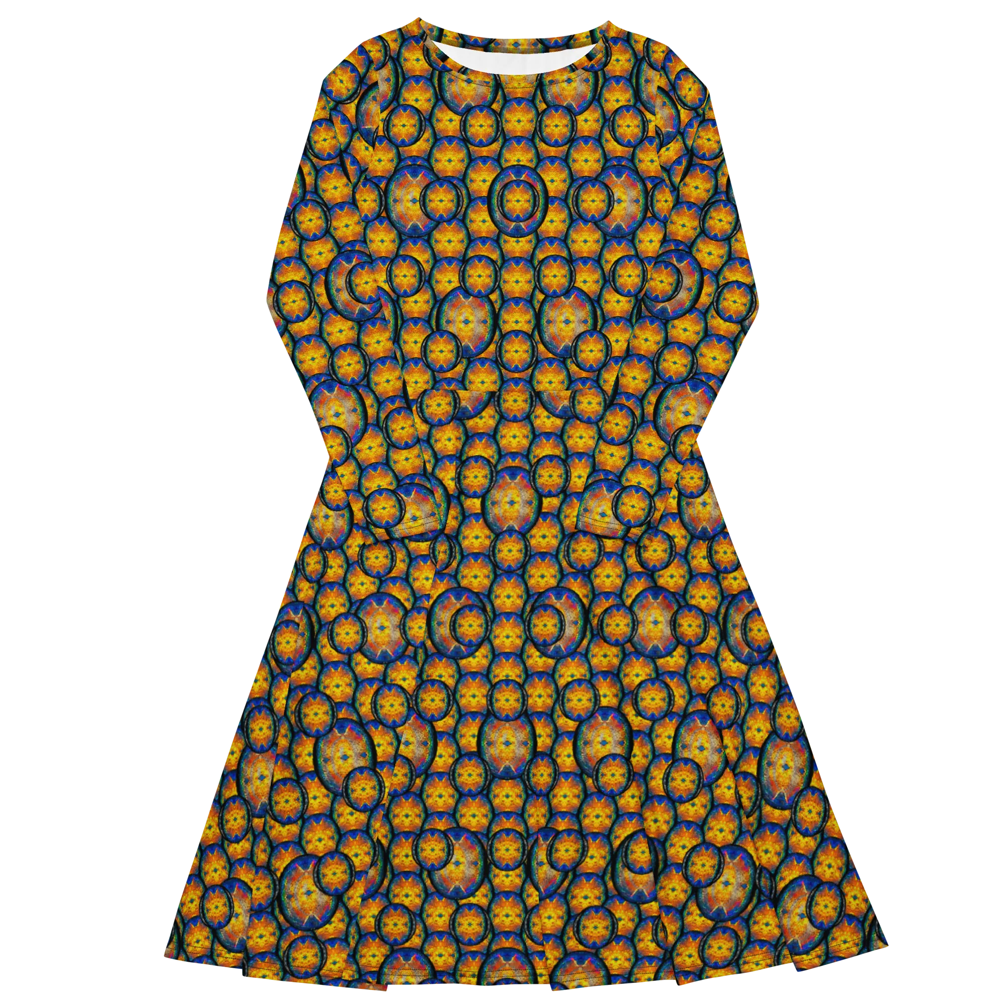 Long Sleeve Midi Dress (Her/Muliebris)(Opal Skies Cantus Primus) RJSTHw2025 RJS