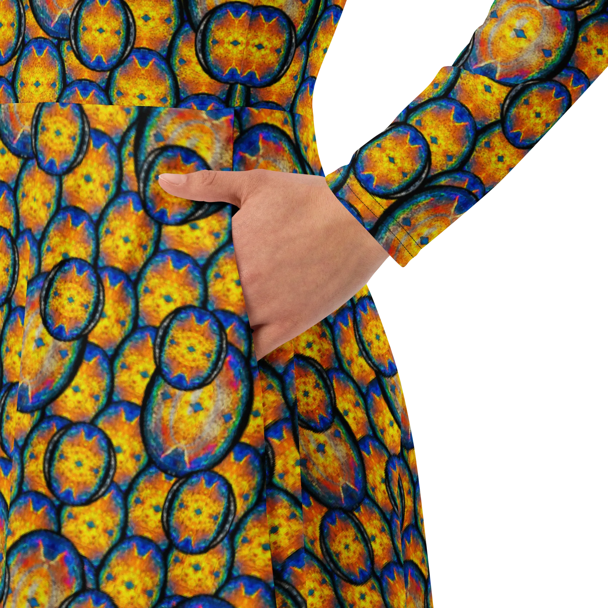 Long Sleeve Midi Dress (Her/Muliebris)(Opal Skies Cantus Primus) RJSTHw2025 RJS