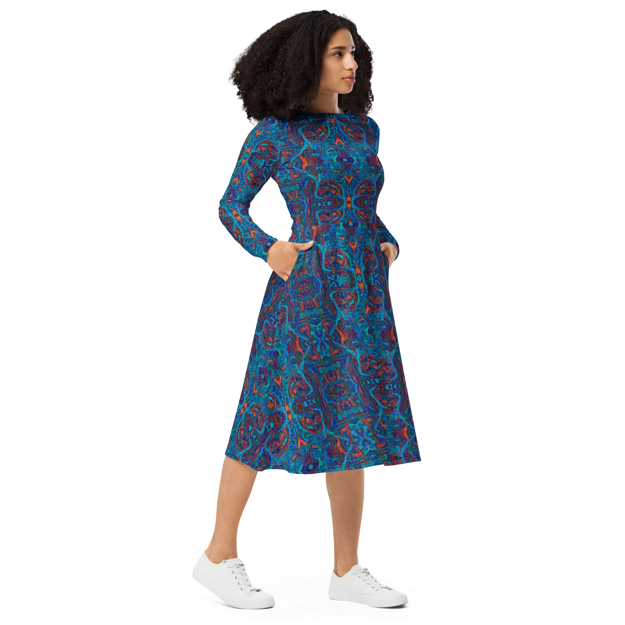 Long Sleeve Midi Dress (Her/Muliebris)(Pure Candy GNHV8.2.1 Blue Logo@Alchemic) RJSTHS2022 RJS
