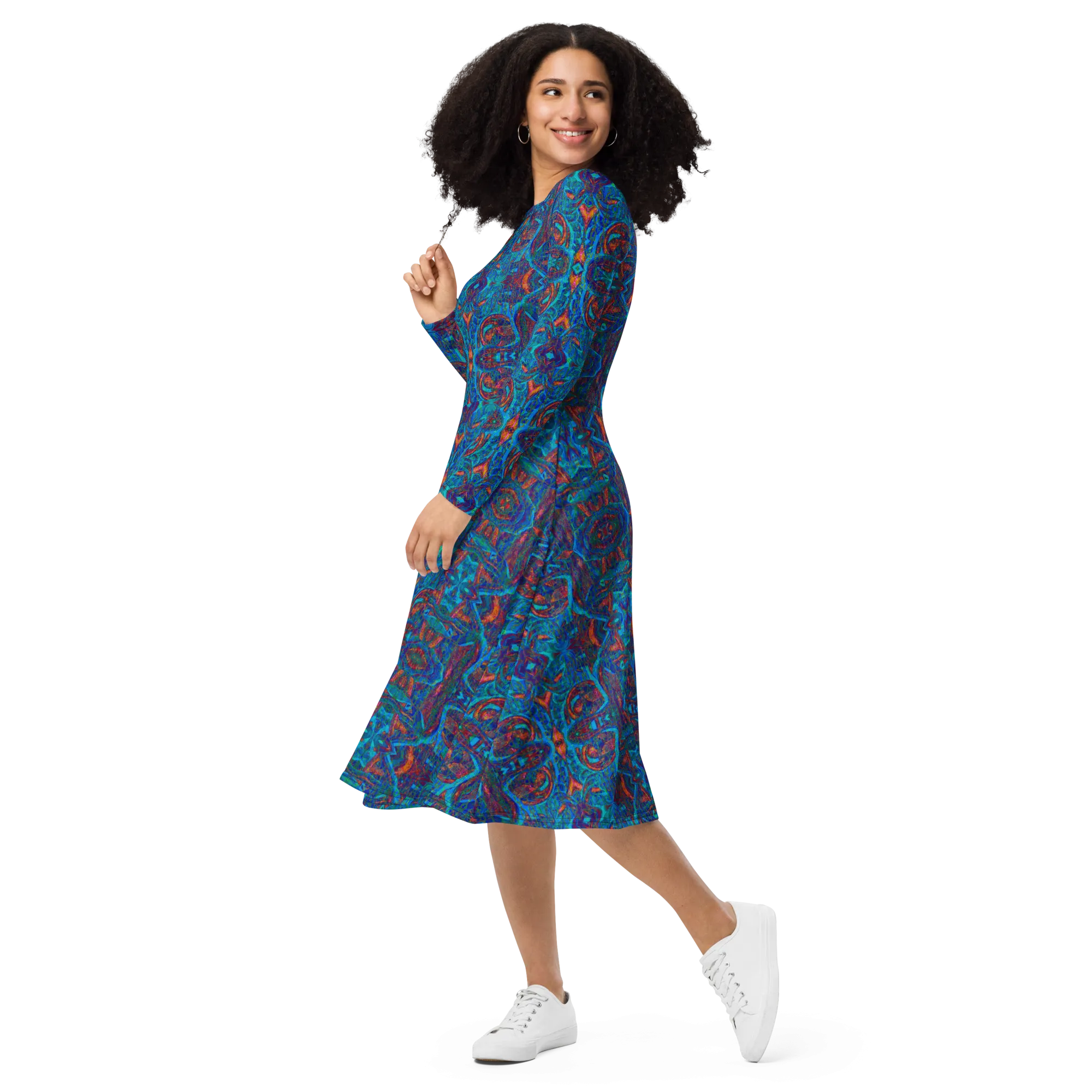 Long Sleeve Midi Dress (Her/Muliebris)(Pure Candy GNHV8.2.1 Blue Logo@Alchemic) RJSTHS2022 RJS