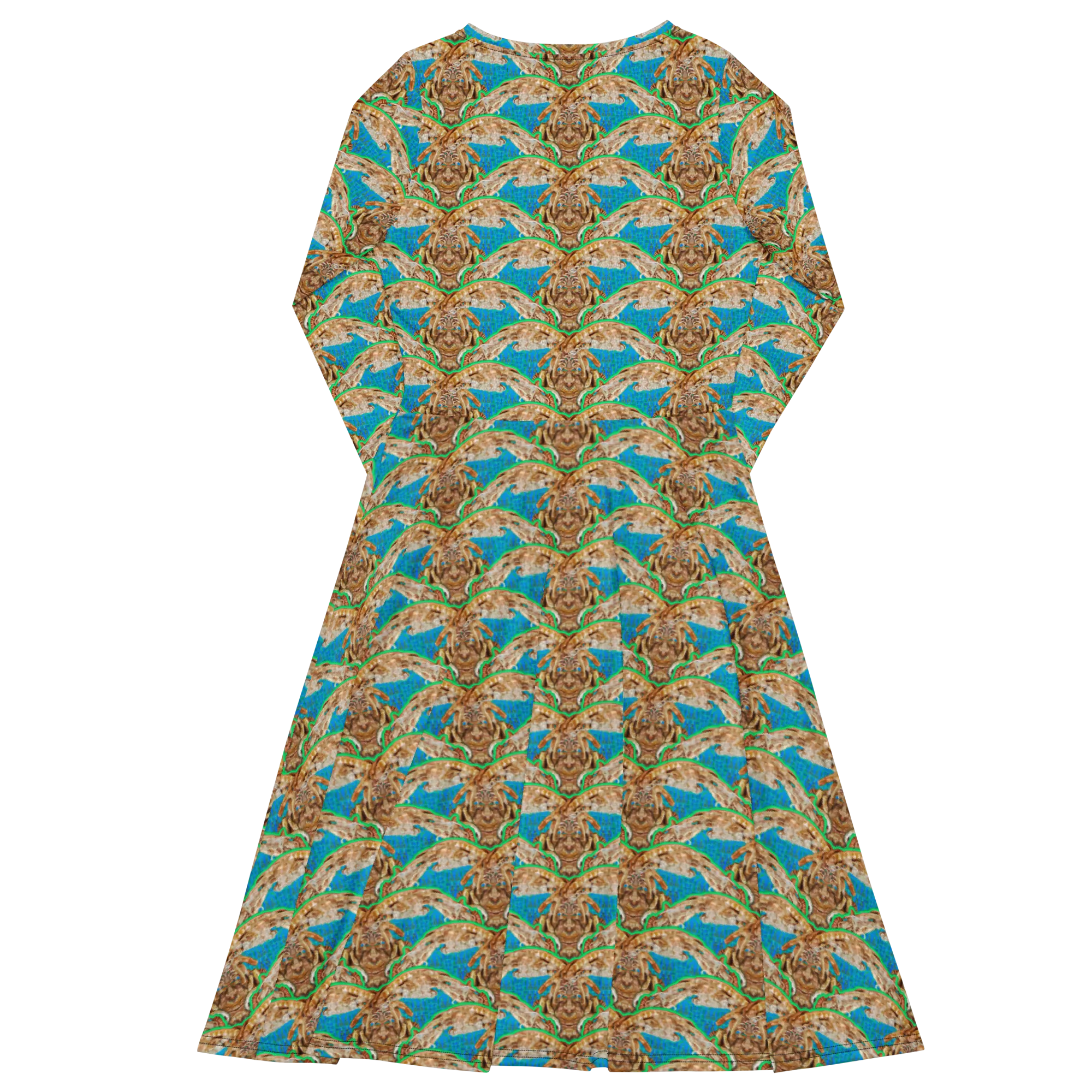 Long Sleeve Midi Dress (Her/Muliebris)(Rind#10 Ouroboros Butterfly Blue Logo) RJSTHS2022 RJS