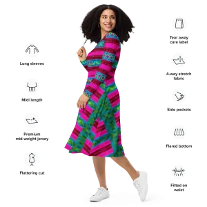 Long Sleeve Midi Dress (Her/Muliebris)(Rind#11 Rind Link) RJSTH@Fabric#11 RJSTHS2022 RJS