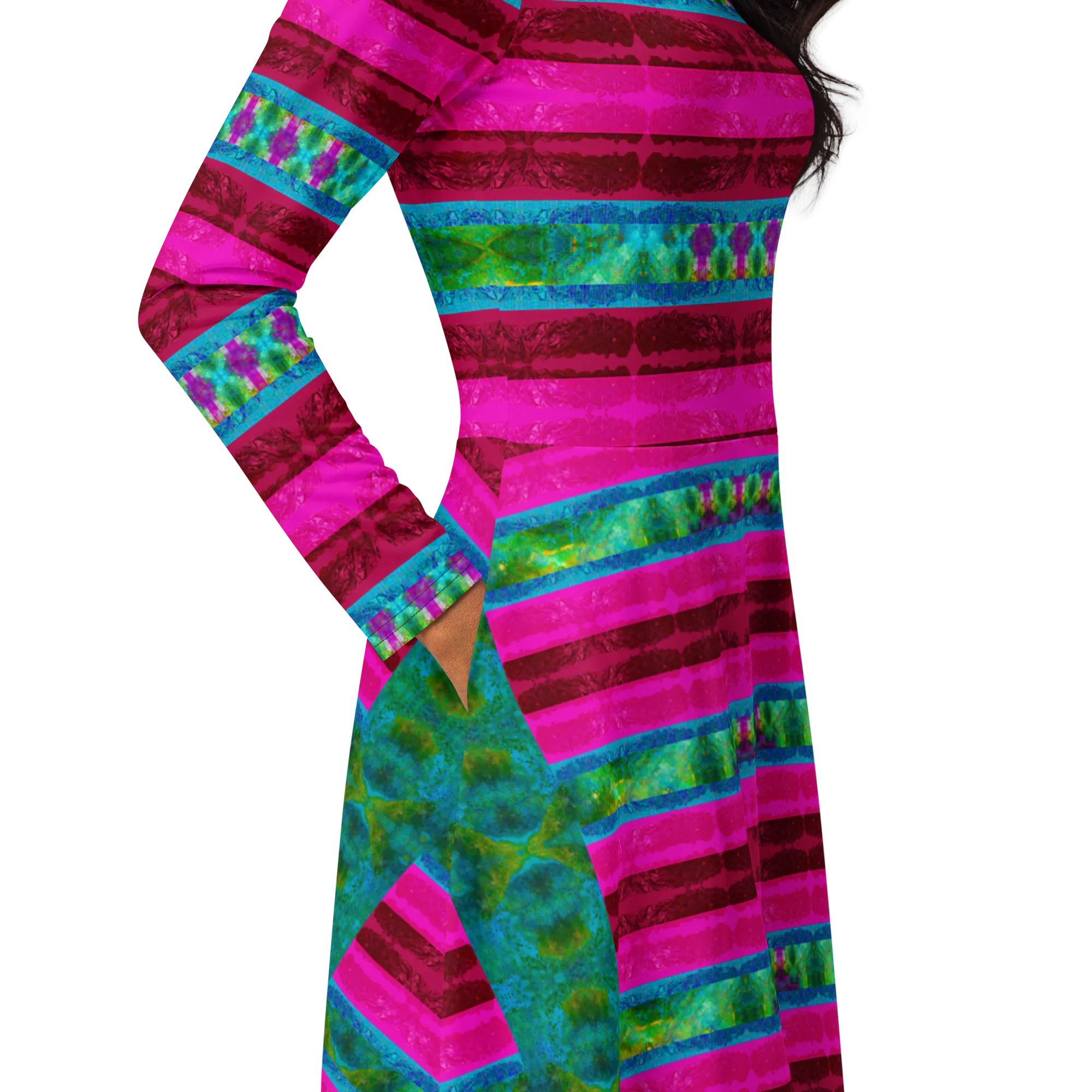 Long Sleeve Midi Dress (Her/Muliebris)(Rind#11 Rind Link) RJSTH@Fabric#11 RJSTHS2022 RJS