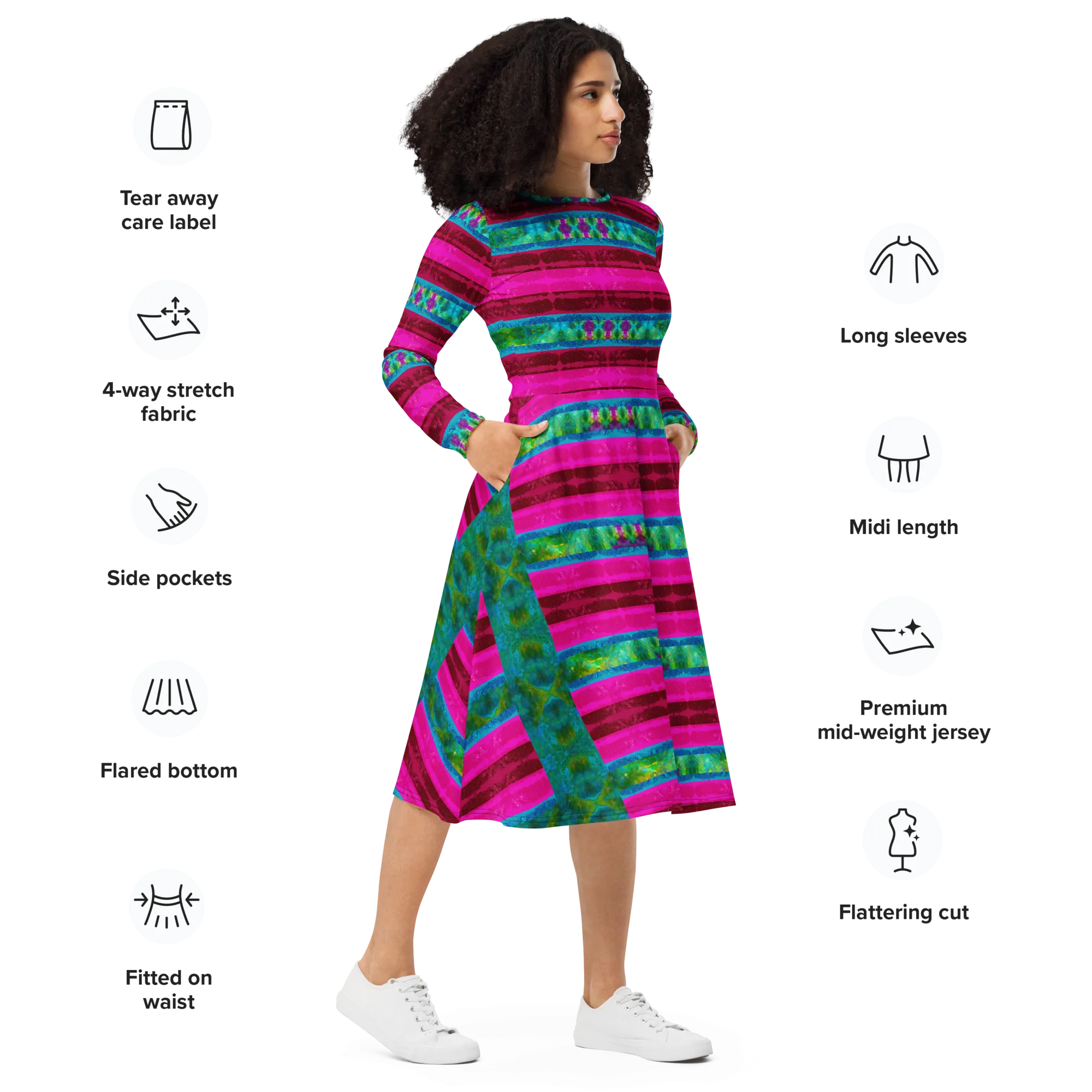 Long Sleeve Midi Dress (Her/Muliebris)(Rind#11 Rind Link) RJSTH@Fabric#11 RJSTHS2022 RJS