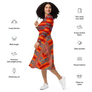 Long Sleeve Midi Dress (Her/Muliebris)(Rind#12 Rind Link) RJSTH@Fabric12 RJSTHS2022 RJS