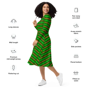 Long Sleeve Midi Dress (Her/Muliebris)(Rind#3 Rind Link) RJSTH@Fabric#3 RJTHS2022 RJS