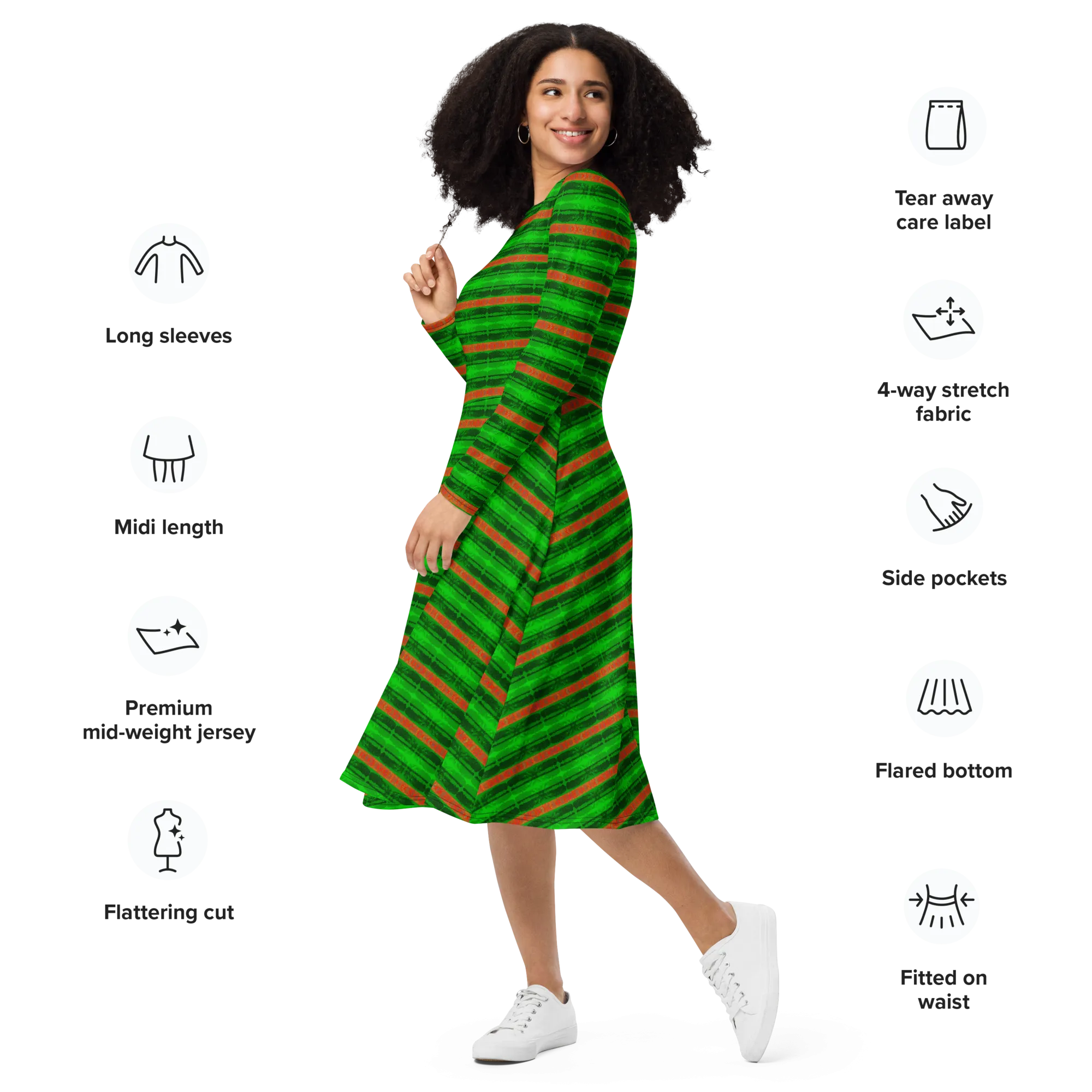 Long Sleeve Midi Dress (Her/Muliebris)(Rind#3 Rind Link) RJSTH@Fabric#3 RJTHS2022 RJS
