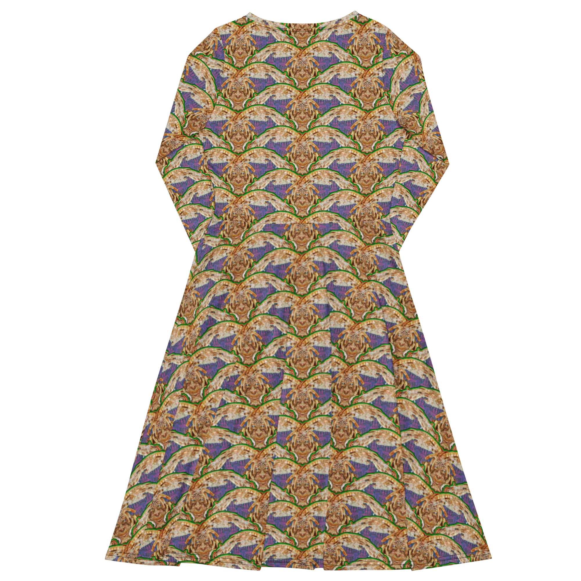 Long Sleeve Midi Dress (Her/Muliebris)(Rind#4 Ouroboros Butterfly Purple Logo) RJSTHS2022 RJS