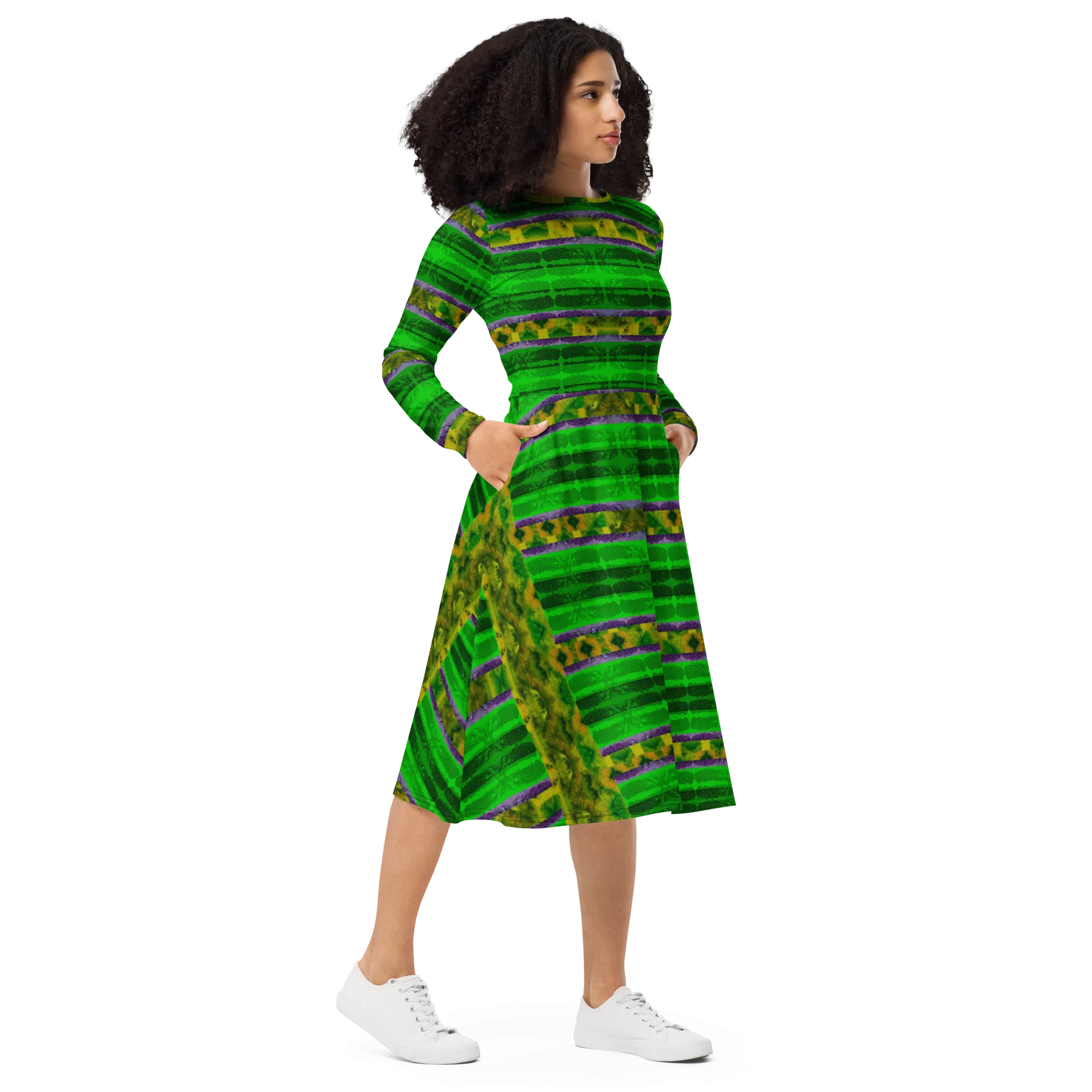 Long Sleeve Midi Dress (Her/Muliebris)(Rind#5 Rind Link) RJSTH@Fabric#5 RJSTHS2022 RJS