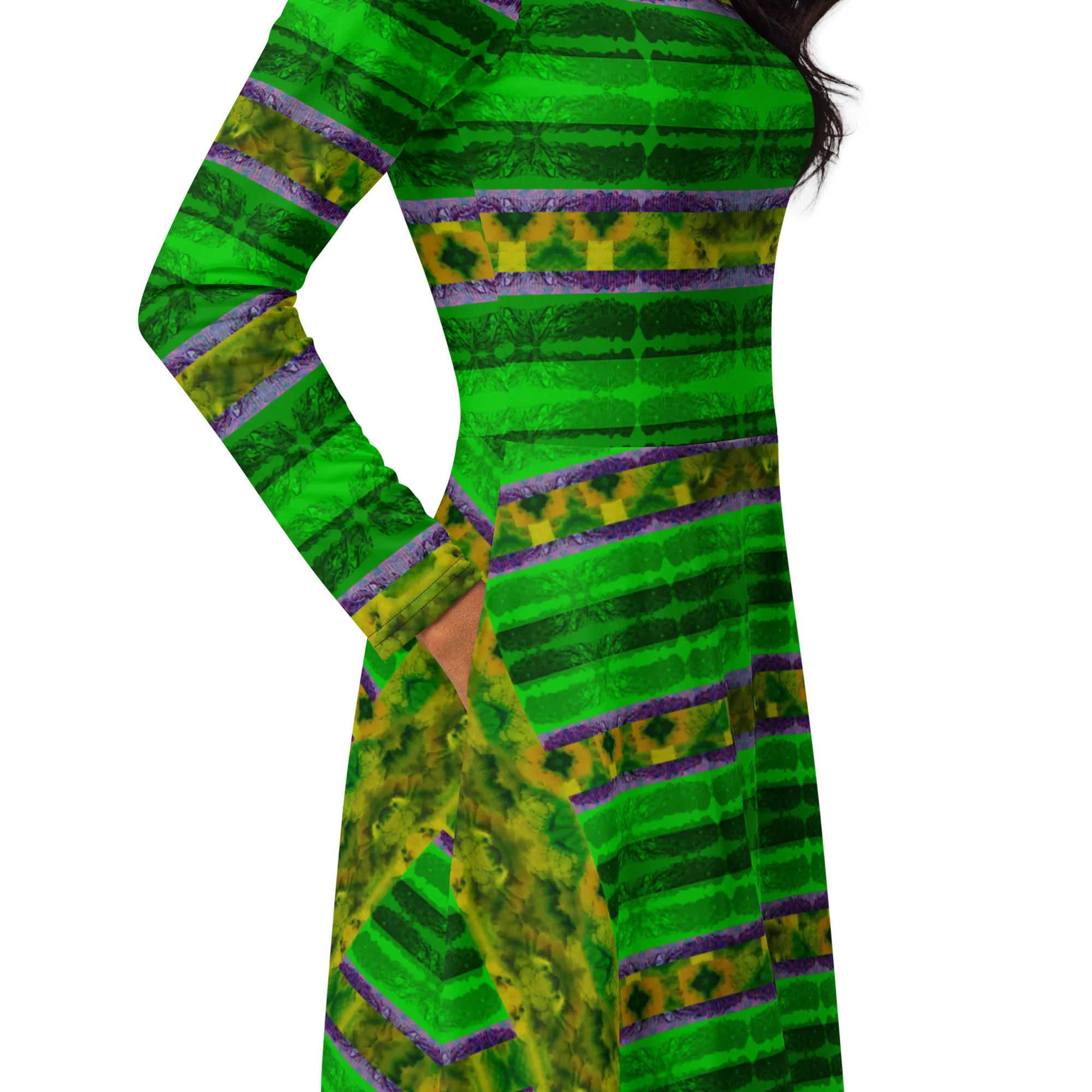 Long Sleeve Midi Dress (Her/Muliebris)(Rind#5 Rind Link) RJSTH@Fabric#5 RJSTHS2022 RJS