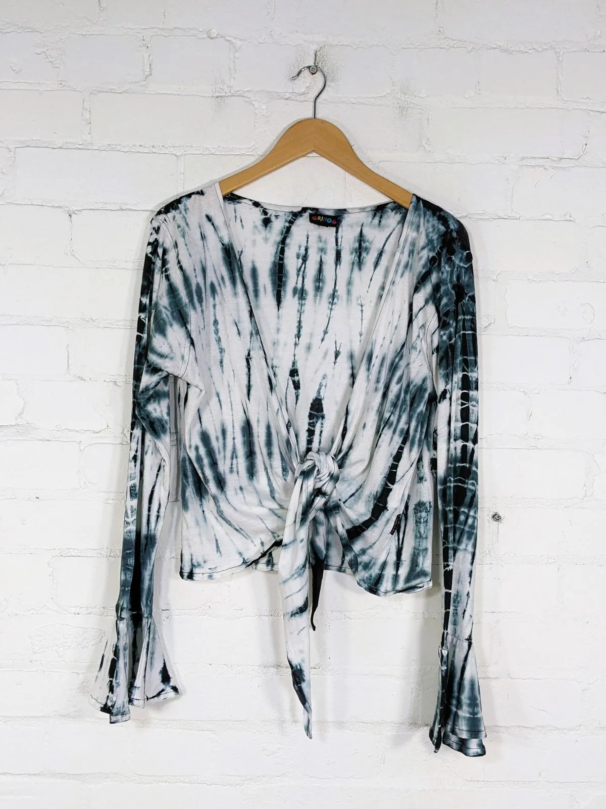 Long Sleeve Tie Top