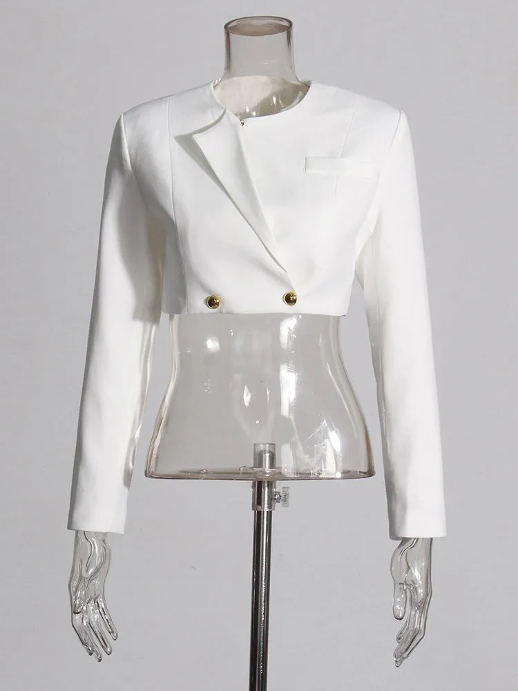 Long Sleeve White Two Piece Set