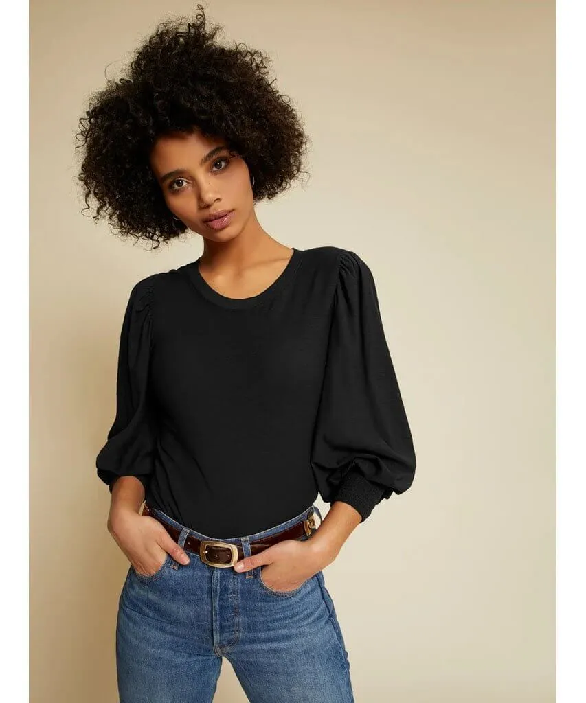 Loren Strong Shoulder Top Black
