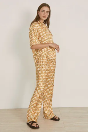Lumen Bias Pant Golden Check