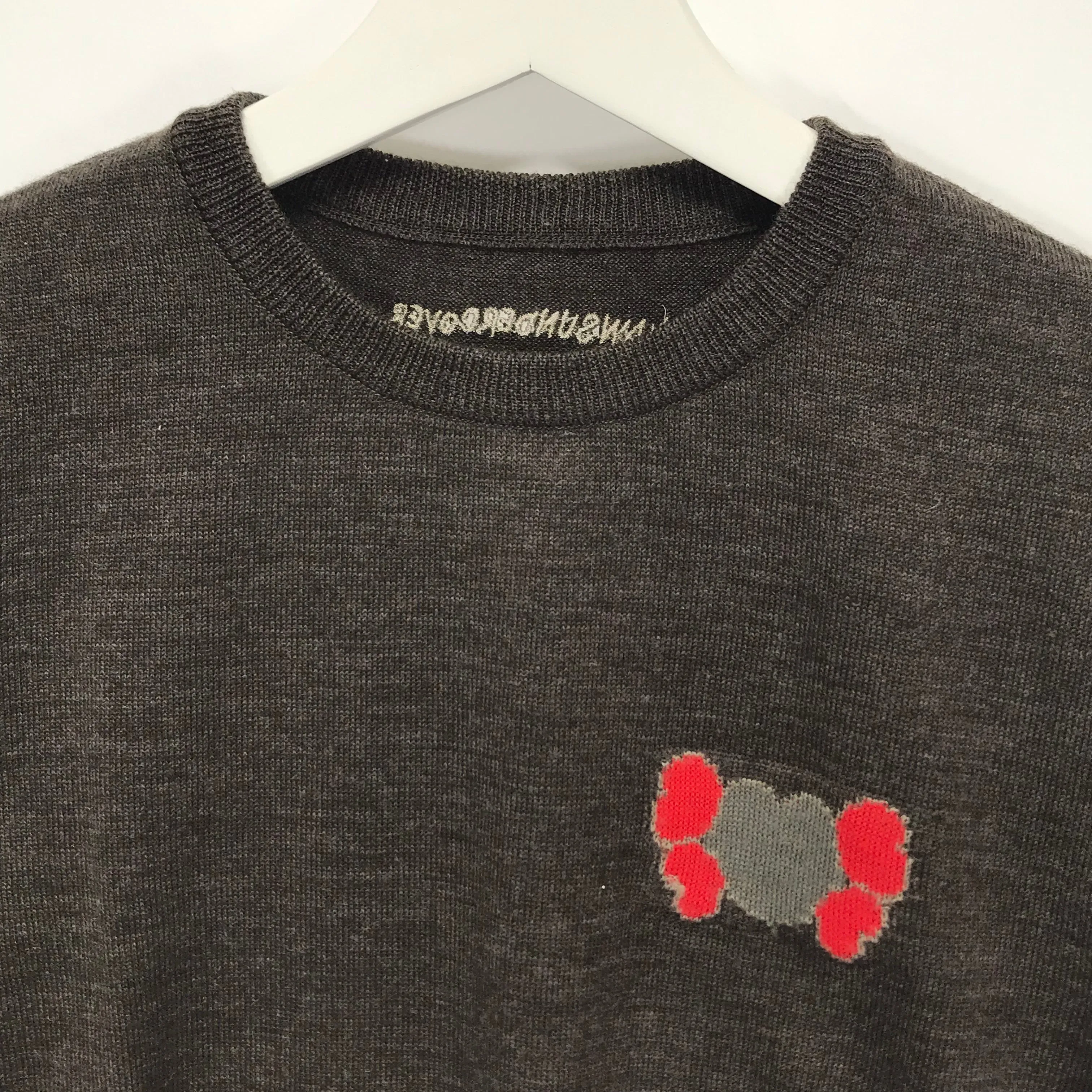 [M] Women's! Undercover x Kaws x WTAPS Heart Bones Kint Sweater