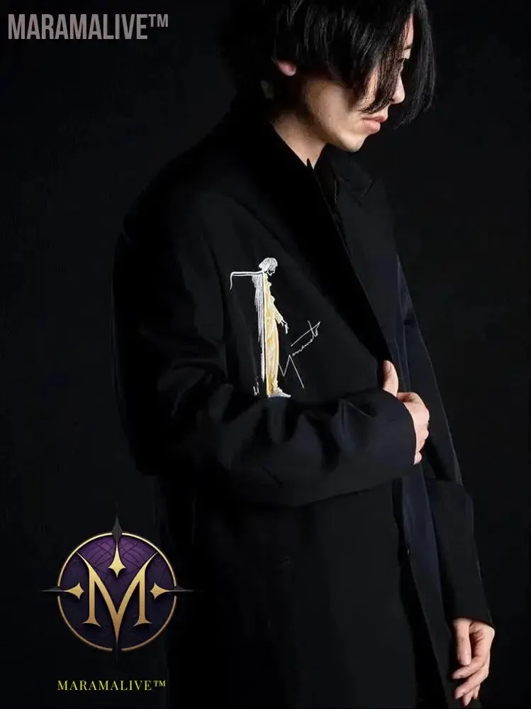 MAMELICCE Girls' side embroidery Jacket blazer oversize costume homme luxury women's blazer suits for men blazer hombre blazers