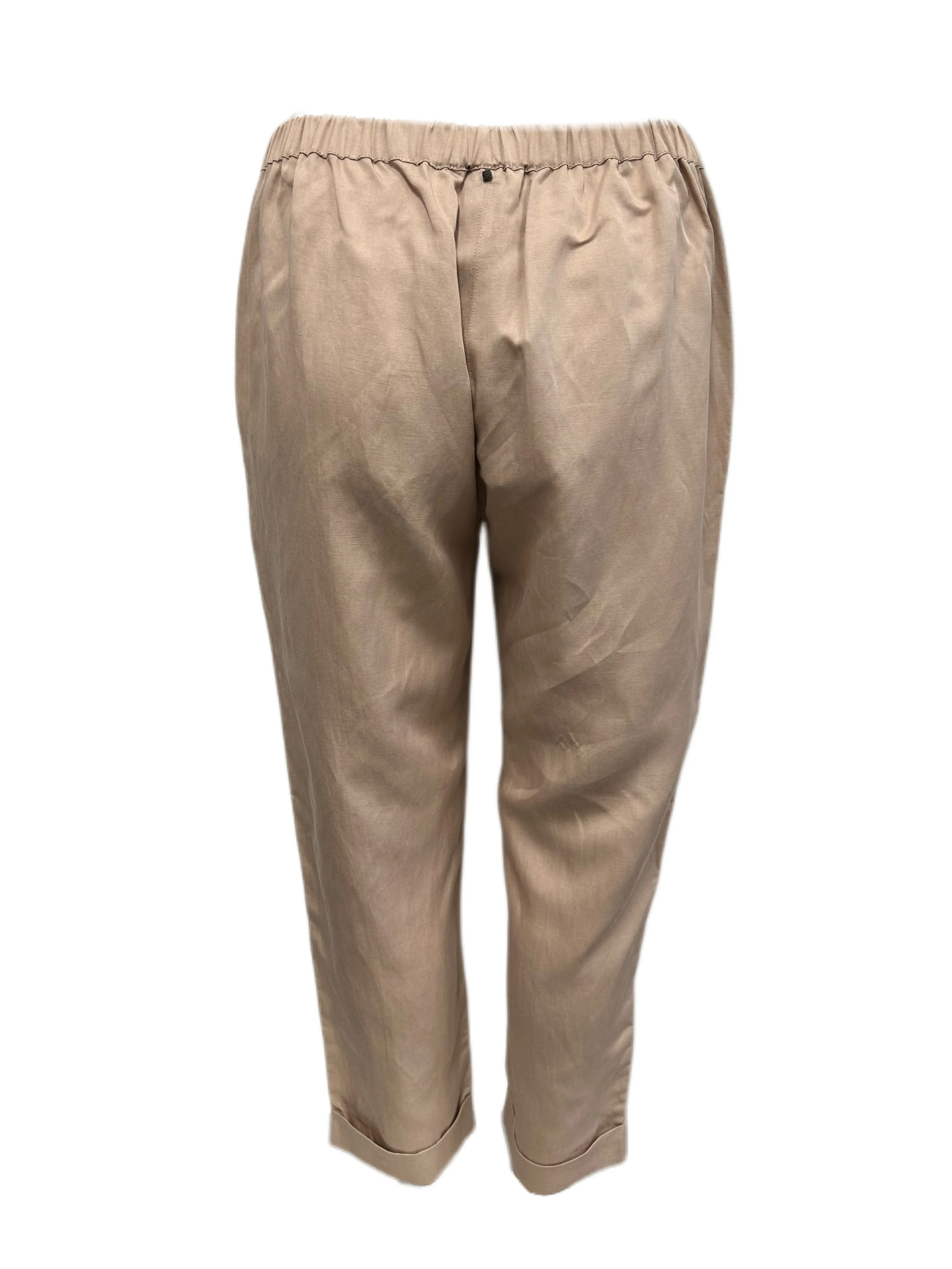 Marina Rinaldi Women's Beige Ragione Straight Leg Pants Size 18W/27 NWT