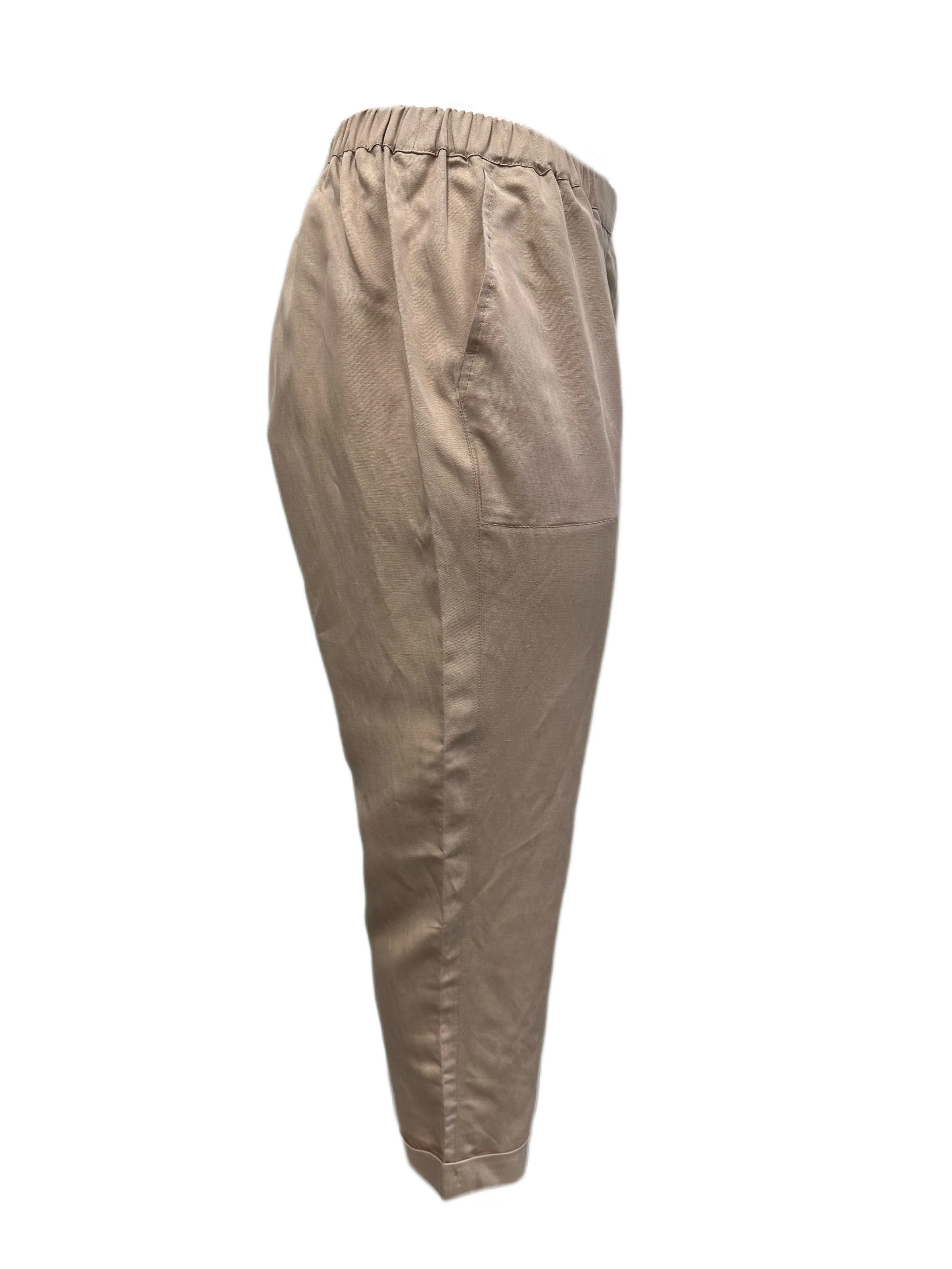 Marina Rinaldi Women's Beige Ragione Straight Leg Pants Size 18W/27 NWT
