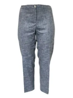 Marina Rinaldi Women's Grey Raquel Straight Leg Pants Size 22W/31 NWT